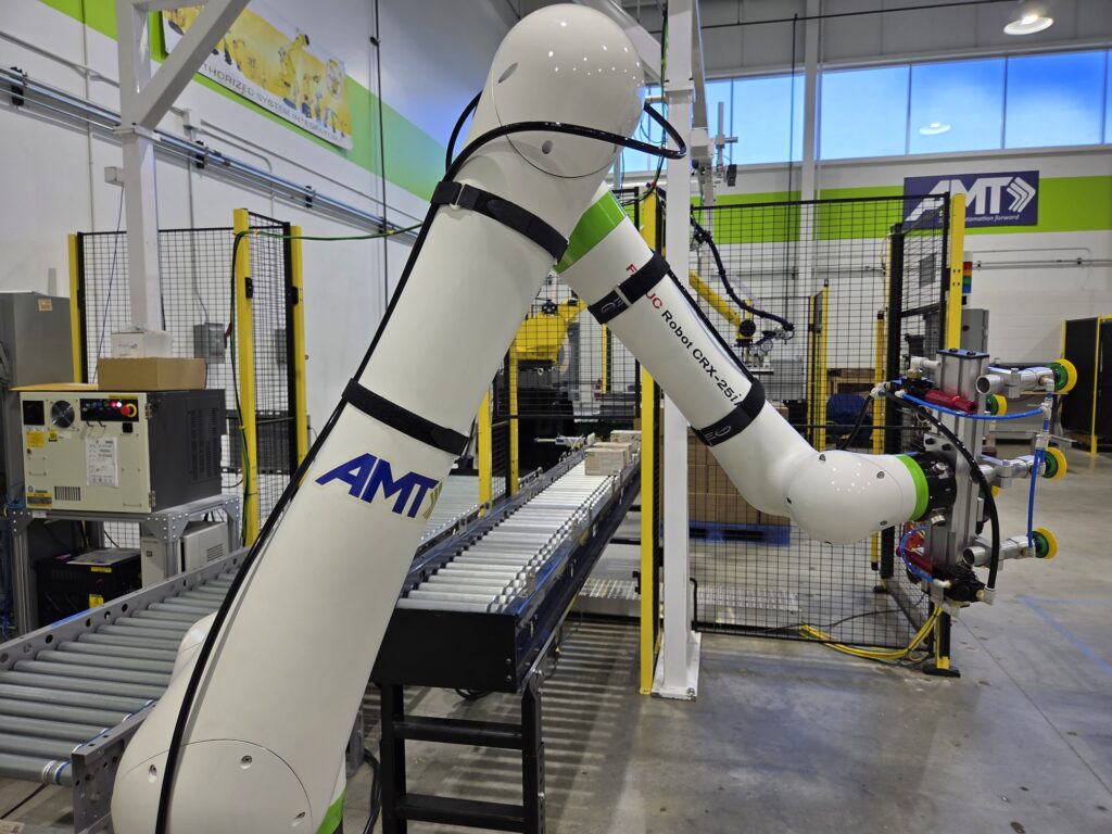 AMT FANUC CRX 30iA palletizing robot